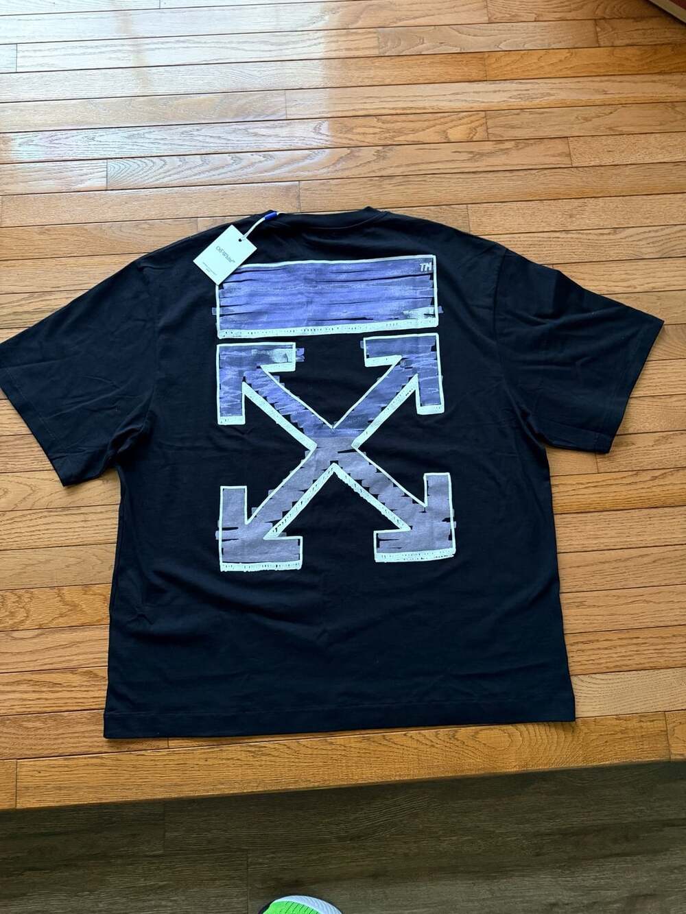 Off-White Marker Short-Sleeve Over T-Shirt Black/Blue XXL Brand New With Tags